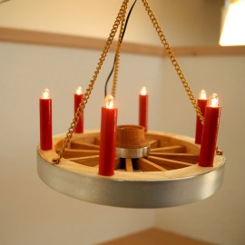Wagenradleuchter, 65 mm, mit 12 Volt - Lampen